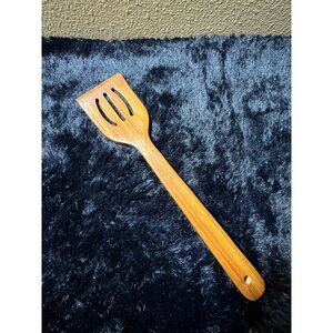 Vintage Wooden Slotted Spatula Kitchen Utensil
